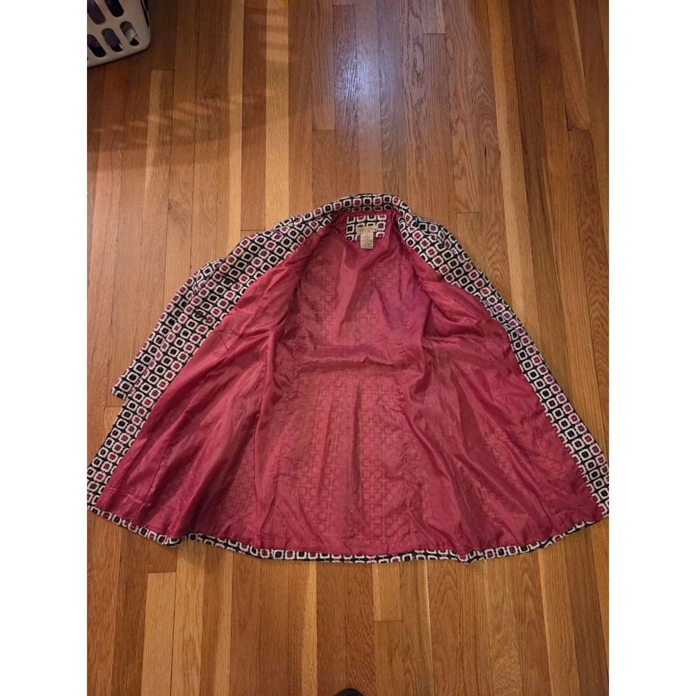 Y2K Bouclé Coat, Pink Tweed, Coquette, Twee, Mod, Retro, Statement Jacket, Sz M - Picture 12 of 15